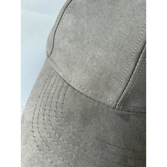 PX Clothing Gray Suede-Like Adjustable Baseball Hat Cap Unisex One Size New - Picture 2 of 7